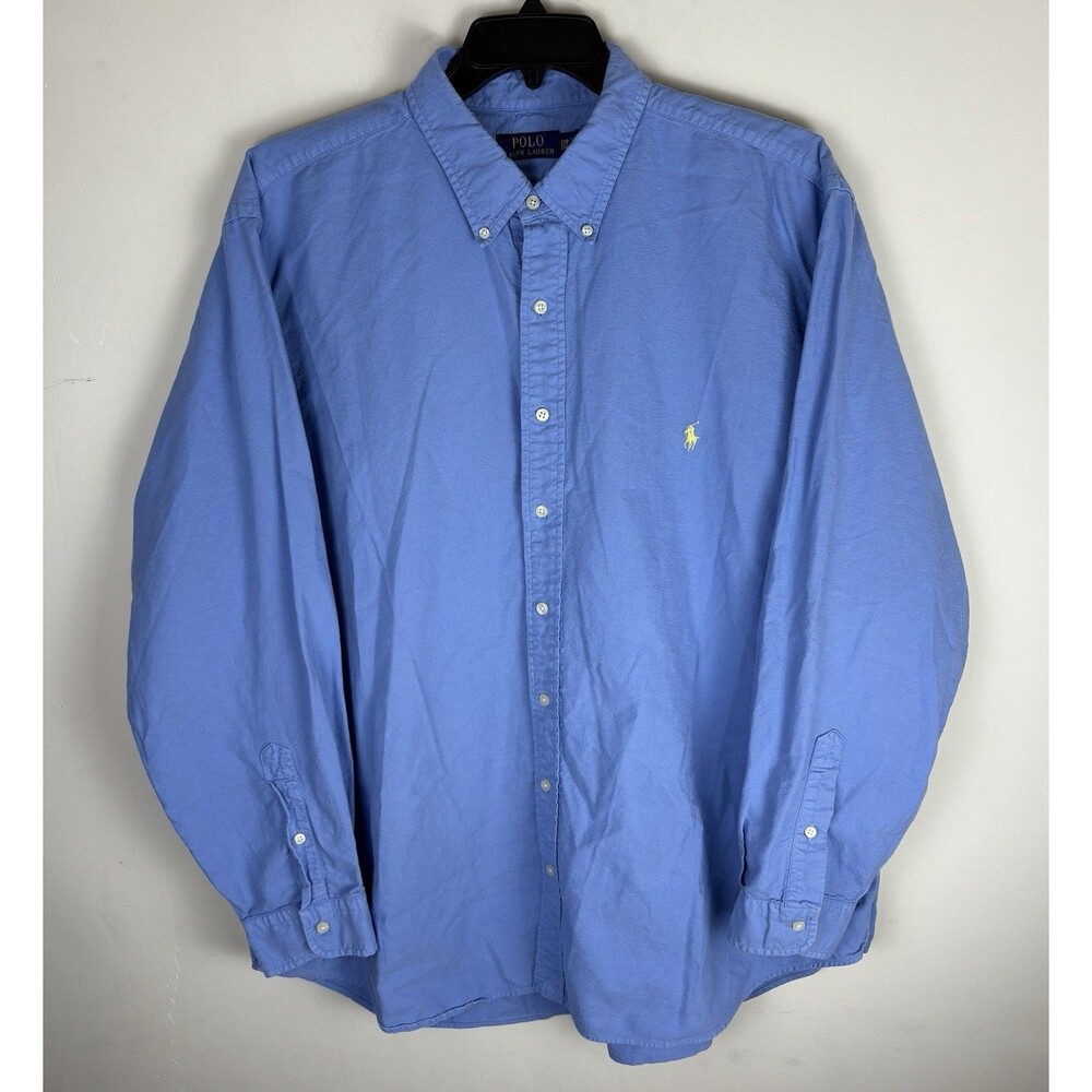 Polo Ralph Lauren Button Down Shirt / Blue / Yellow Pony / Size 2XB /Dress Shirt